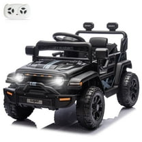 Zimtown 12V Kids Ride On Truck Car w/Parent Remote Control, Spring Suspension, LED Lights, Black
