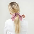 thumbnail image 2 of Solid Color Flower Hair Band Satin Fabric Streamer Large Hair Tie Rabbit Ears for Stylish Hairstyles, 2 of 4
