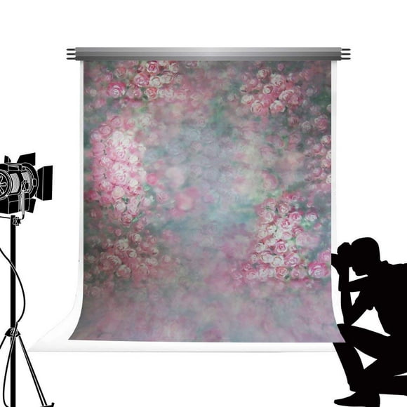BSDHOME Polyester Abstract Backdrops for Photographers Blurry Flowers Photo Background for Studio Portrait Shooting 5x7ft