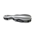 thumbnail image 4 of VIOLIN CASE-PAITITI Cello Shaped Full Size Durable Super Light Fiber Glass Violin Case with Hygrometer Backpackable (Silver), 4 of 4