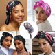thumbnail image 3 of Jumpingount Gorro estampado para mujer Streamer Bow Hat Head Cover Headwrap Turbantes Satin Head Bufanda Sleeping Cap Hair Wraps para mujeres Sleeping Amoeba Type3 NO3 Jumpingount AP008209-17, 3 of 4