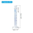 thumbnail image 2 of Uxcell 25ml 3.3 Borosilicate Glass Graduated Cylinder, Round Base Blue Graduations Measuring Cylinder, 2 of 4