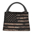 thumbnail image 1 of Fotbe American Flag with Desert Camouflage Bolsa Térmica Portátil con Estampado, Bolsa de Entrega de Alimentos Aislada, Bolsa Reutilizable de Gran Capacidad para Comidas y Supermercado, 1 of 6