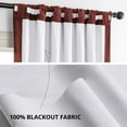 thumbnail image 6 of Half Price Drapes Signature Crimson Rust Velvet Blackout Curtains For Bedroom(1 Panel), 50WX 84L, 6 of 11