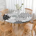 thumbnail image 3 of Round Table Cover with Elastic Edge and Boho Floral Pattern, 44Inch Fits 38-42 Inch Tables, Easy Clean Material for All Seasons & Holidays, 3 of 7