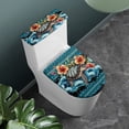 thumbnail image 3 of HELLHERO Sea Turtle Flowers Fashion for Indoor Home Adjustable Round Toilet Lid Dust Cover Elastic Bottom Soft Easy to Clean, 3 of 8