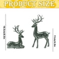 thumbnail image 3 of 2Pcs Resin Reindeer Statue Small Christmas Seated And Standing Deer Figurine, Reindeer Ornaments For Living Room, Wine Cabinet, Display Stand, Bedroom, Office Desktop, 3 of 5