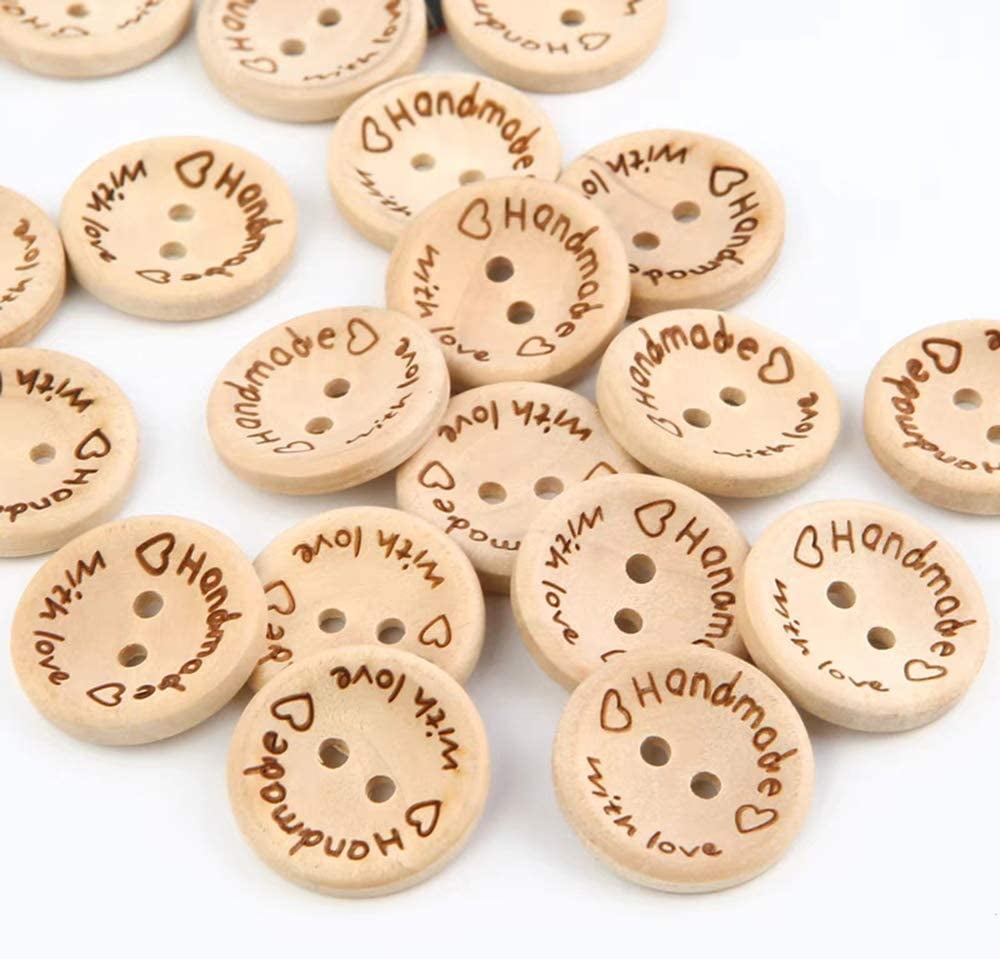 Wood Buttons, Beige 20mm, pack of 3 – Artistic Artifacts