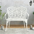 thumbnail image 2 of Homefun Cast Aluminium Butterfly Garden Bench, White, 2 of 5