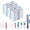 10, variant on 10 Sets Travel Toiletries Kit Bulk, 8-in-1 Disposable Personal Hygiene Kit with Toothbrush,Toothpaste,Floss,Shampoo,Shower Gel,Soap,Comb,Vanity Kit with Zip Bag for Hotel Guest Donations Supplies