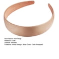 thumbnail image 7 of Naierhg 3cm Wide Hair Hoop Solid Color Cloth Wrapped Headband Soft Touch Hairband Versatile Hair Accessories Pink, 7 of 7