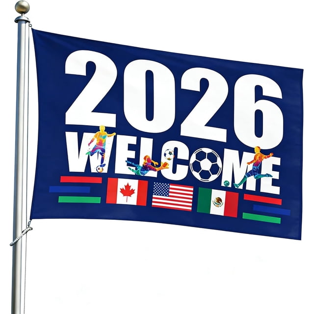 Yanonmyfd World Cup 2026 Merchandise,World Cup Flag 2026,World Cup Decorations for Party Photo Booth and Football Event,5×3 FT Yard Sign Garden Outdoor Flag,The Gift for Football Fans (style4)
