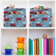 thumbnail image 6 of Yayeee Canvas Storage Basket with Handles for Shelves Fabric Bins Closet Organizer, Red Cartoon Truck Pattern, 6 of 8