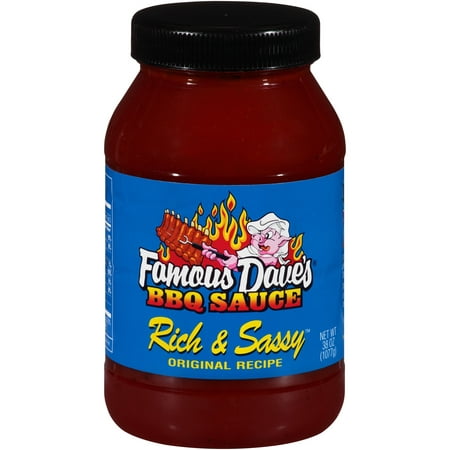 (2 Pack) Famous Dave's Rich & Sassy BBQ Sauce 38 oz.