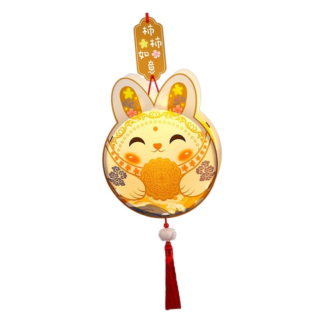 Linterna colgante de conejo DIY, regalo para niños, accesorios de fotos ligeros K