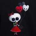 thumbnail image 3 of CafePress - Cute Skeleton Girl With Spooky Balloons Sweatshirt - Kids Sweatshirt, Youth Crew Neck Sweatshirt, 3 of 4