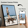thumbnail image 4 of Custom Canvas Prints with Your Photos, Personalized Pictures Print to Canvas Wall Art Decor with Black Floating Framed for Living Room, Bedroom, Wedding, Birthday Gifts, 4 of 7