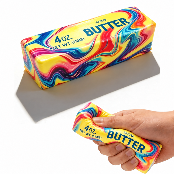 1 PCS Slow Rising Butter Squishy, Squishies Butter Squeeze Toys Pack Sensory Stress Relief Soft & Stretchy Fidget Toy for Party Favors Squishy Butter
