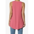 thumbnail image 2 of Women's PLUS Tank Tops Scoop Neck Loose Fit Summer Casual Round Hem Sleeveless Tee, 2 of 7