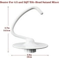 thumbnail image 2 of K45DH Dough Hook,Compatible with KitchenAid Tilt-Head Stand Mixer 4.5 Quart and 5 Quart Bowel Fits KSM95 KSM150PS K45SS KSM97 KSM150 KSM96 KSM90 KSM75 K45SSWH K45, 2 of 7
