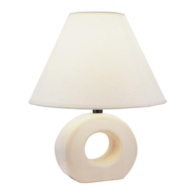 Ore International 624 12 In Ceramic Table Lamp Ivory With Coolie Ore International 624 12 In Ceramic Table Lamp Ivory With Coolie Shade
