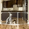 Carlson Wide Flexi Configurable Walk Through Pet Gate, White, 50" to 76" L x 30" H