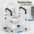 thumbnail image 3 of Stand Alone Toilet Safety Rail - Adjustable Width & Height Fit Any Toilet, Medical Toilet Frame for Elderly Handicap Disabled (Black), 3 of 14