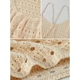 thumbnail image 5 of Edolynsa Crochet Maxi Dress Sexy Bathing Suit Cover up Low Cut Knit Bodycon Backless Split Long Beach Swimsuit Dresses, 5 of 9