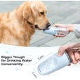 thumbnail image 6 of DOGNESS Dog Water Bottle, Fashion Antibacterial Food Grade Leak Proof Portable Dog Cat Travel Water Cup with Bowl Dispenser, Pets Outdoor Drinking Bottle, 10oz/300ml (Two Pieces - White, Blue), 6 of 6