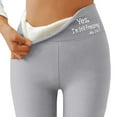 thumbnail image 2 of Black&Friday Deals 2024 VEKDONE Fashion Letter Print Leggings for Women Fall Winter High Waisted Stretchy Tights Sherpa Lined Fleece Warm Long Pants Trendy Slim Yoga Pant Gray S, 2 of 7