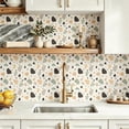 thumbnail image 4 of 10 Pcs Morandi Terrazzo Peel and Stick Floor Tiles, 12x12 in Covers 10 Sq. Ft. Self‑Adhesive DIY Vinyl Flooring, Removable & Waterproof for Bathroom, Kitchen, Walls, Bedroom, 4 of 8