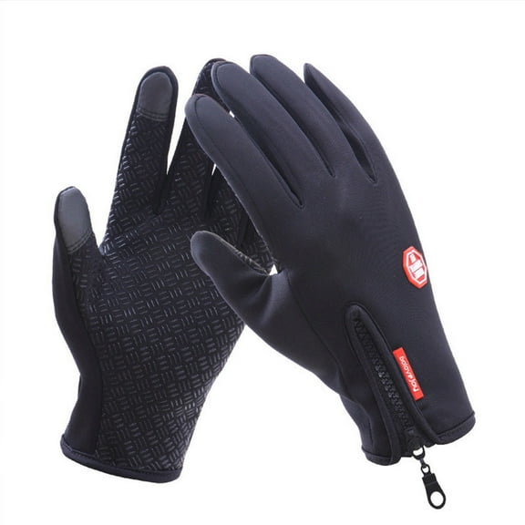Waterproof Touch-Screen Gloves,with Full-Finger Design,for Outdoor Sports Climbing Dress Driving Cycling(Size:M /Color:Black)