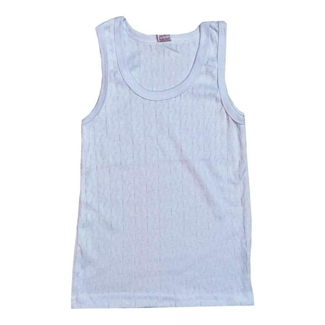 6 Piezas Camiseta Para Niño Rombo Blanca Talla 2 A 12