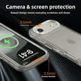 thumbnail image 6 of Case For iPhone Air , Heavy Duty Shockproof Protection Phone Cases, Anti-Drop, Triple Layer Transparent Protective Cover, Crystal Gray, 6 of 6