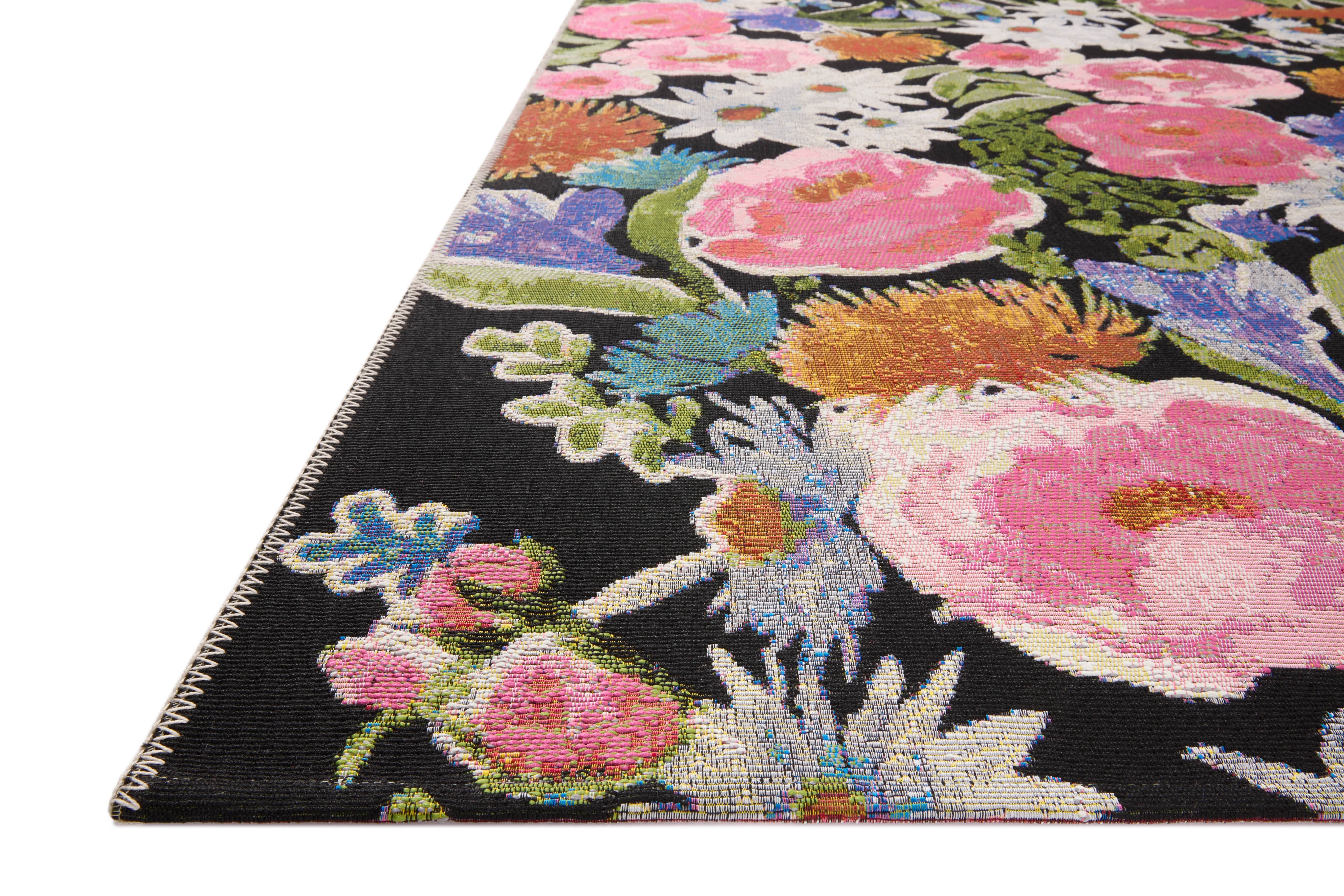 Loloi Botanical Black / Multi 7'-10" x 11'-2" Area Rug