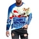 thumbnail image 2 of Blusas y camisas de manga larga con cuello redondo para hombre, blusa informal de manga larga con cuello redondo y estampado, blusa de poliéster para hombre, 2 of 4