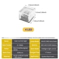 thumbnail image 4 of Bewildely Cubo de hielo solar Luz de vida Cubo de hielo a prueba de agua Luz de piso Sin cableado Luz solar cuadrada subterránea LED con 4 cuentas LED Iluminación y accesorios No. 4 Bewildely HA027589-04, 4 of 6