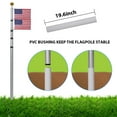 thumbnail image 5 of Garden Flag Poles 360 Degree Rotation Aluminum Alloy Outdoor Telescopic Flagpole for Commercial Residential, 5 of 7