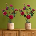 thumbnail image 3 of Garvee 2PCS Artificial Peony Flower Trees, Faux Peony Plant In Pot, Artificial Peony Flowering Tree with Green Leaves for Living Room Office Home Outdoor Indoor Decor, 3 of 6