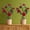 70cm red, variant on 2PCS Artificial Flower Trees, Faux Peony Flower Tree with Green Leaves, Outdoor Porch Summer Faux Tree, Artificial Plant In Pot For Front Door Outdoor Indoor Decoration