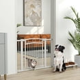 thumbnail image 2 of PawHut Dog Gate with Cat Door, 2 Extension Kits, 30"-41" Width, 30" High, 2 of 10