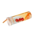 thumbnail image 3 of 700ml straw cup transparent plastic water bottle with straw portable juice cup drinking bottle pale yellow, 3 of 5