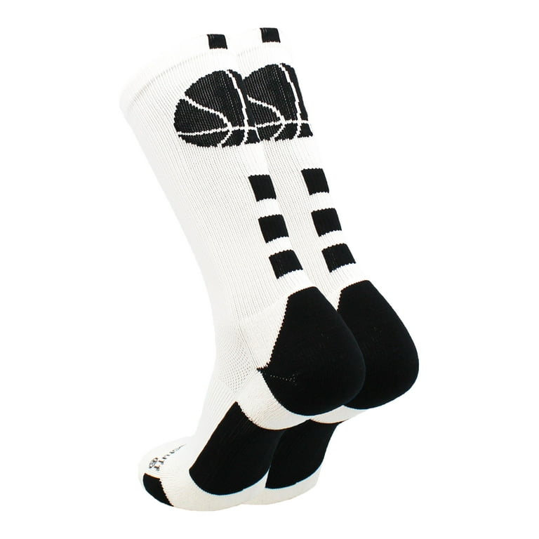 Black and white basketball socks cheap