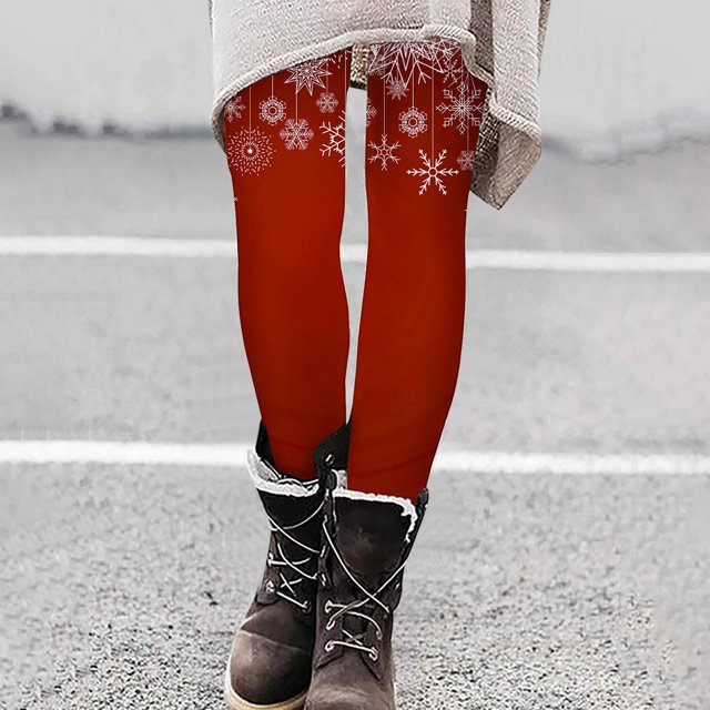 Fankiway Leggings de Noël Imprimés Mode Décontractée pour Femmes Taille Haute Pantalons Longs pour Femmes Grande Taille Liquidation Pantalons pour Femmes Liquidation