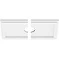 thumbnail image 3 of 12"W x 6"H x 2"ID x 4"C x 1"P Rectangle Architectural Grade PVC Contemporary Ceiling Medallion, Two Piece, 3 of 7