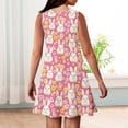 thumbnail image 6 of LTTVQM Girls Dresses Easter 2026 Rabbit Egg Graphic Funny Sleeveless Sundress Casual Crew Neck Midi Dress Holiday A-Line Dresses Light pink 3-4 Years, 6 of 6