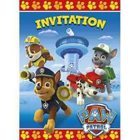 Ballet Birthday Invitations - PAW Patrol Invitations, 8pk