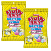 Fluffy Stuff Cotton Tails Candy Light Fluffy Candy Carnival Cotton Candies Individually Wrapped Halloween Goodie Bag Stuffers Birthday Holiday Party Favor& Christmas Stocking Stuffers 2.1oz- 2 Pack