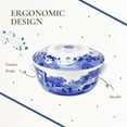 thumbnail image 7 of Portmeirion Spode Blue Italian Round Covered Deep Dish, 2 Quart Serving Dish for Vegetables, Dinner Table Centerpiece, Made from Fine Porcelain, Microwave and Dishwasher Safe, 7 of 7