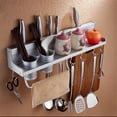 thumbnail image 4 of CNKOO Aluminum Kitchen Storage Rack Pantry Pan Pot Organizer Cookware Holder Hooks Spice Dinnerware Wall Shelf 50Cm, 4 of 6